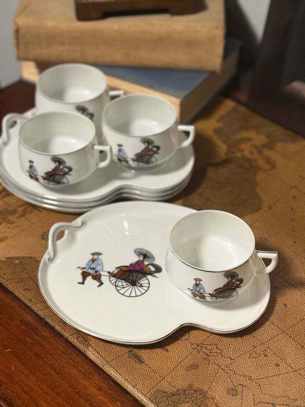 Hakusan Fine China 9501 Rickshaw Snack Set
